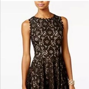 City Studios Black/Peach Lace Fit & Flare
